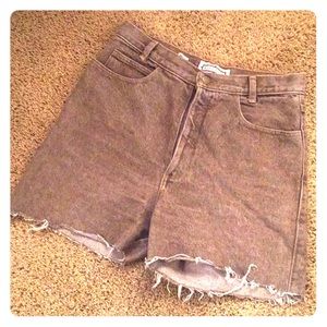 Mixed Blues High Waisted vintage cut off shorts